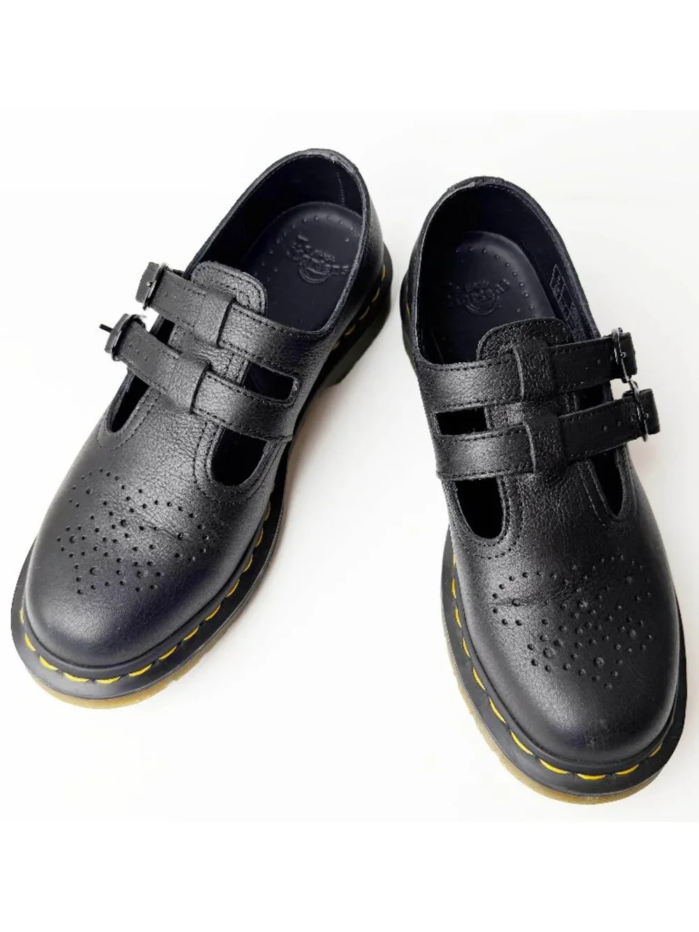 Dr. Martens 8065 Black Smooth Leather Mary Jane Shoes Size 7